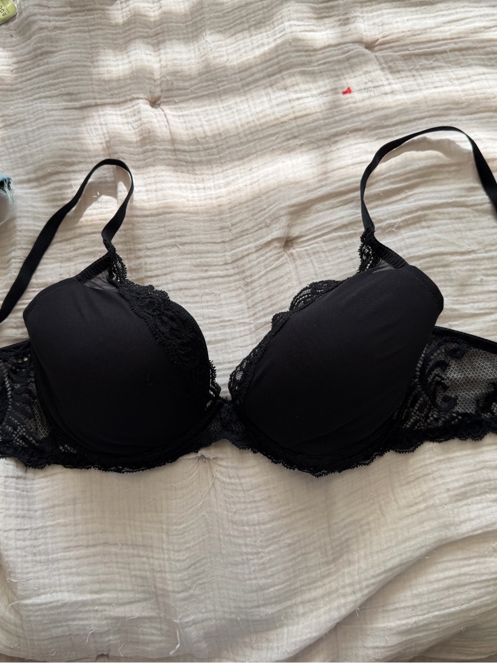 Natori Black Lace Push-Up Bra